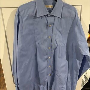 Classic Light Blue Men’s Button-Up Shirt